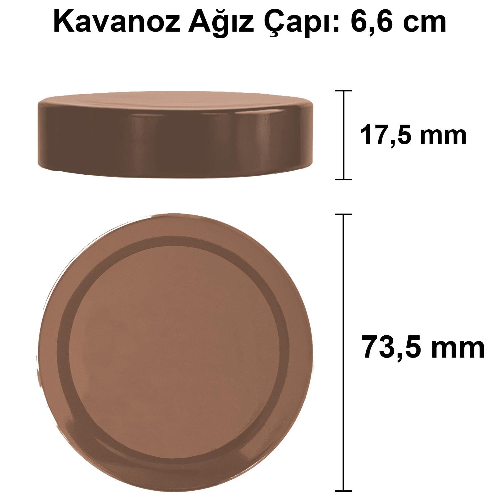 255cc Cam Kavanoz Derin Metal Kapaklı