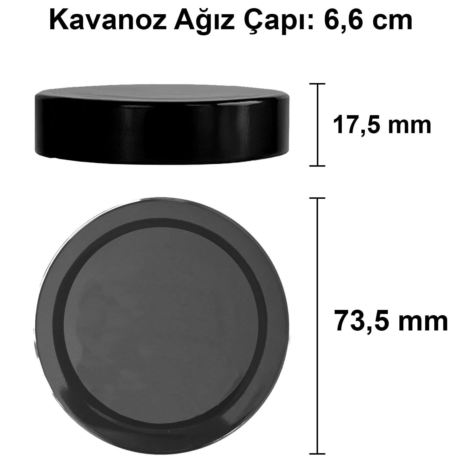 255cc Cam Kavanoz Derin Metal Kapaklı