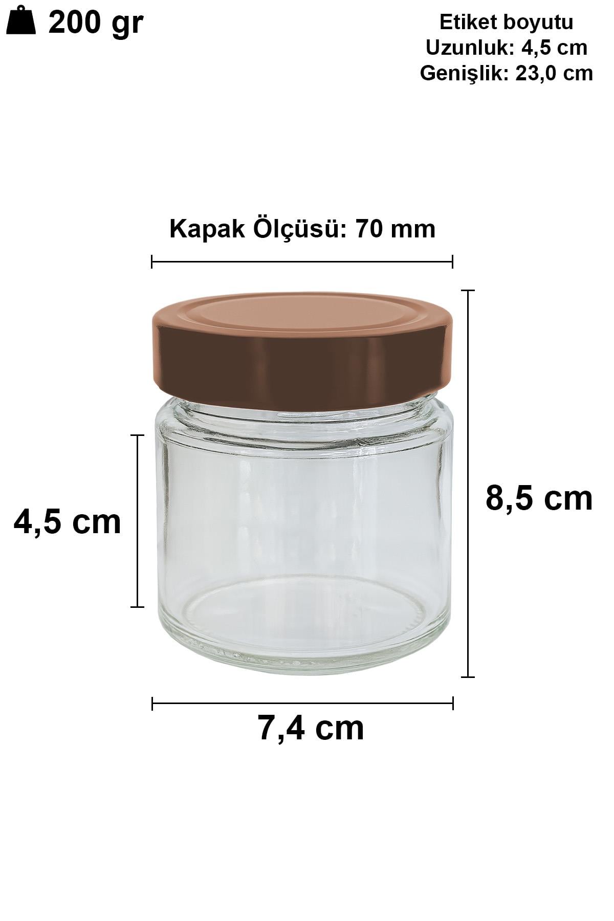 255cc Cam Kavanoz Derin Metal Kapaklı