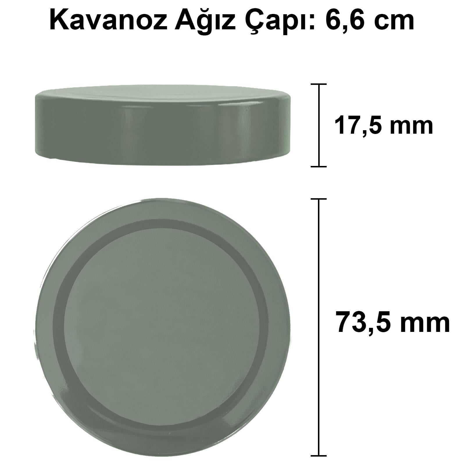 255cc Cam Kavanoz Derin Metal Kapaklı