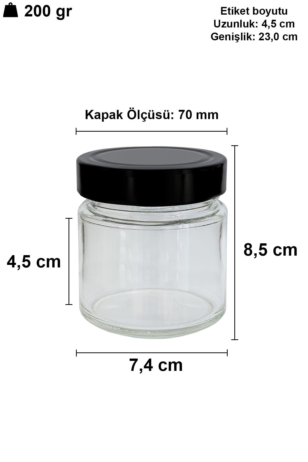 255cc Cam Kavanoz Derin Metal Kapaklı