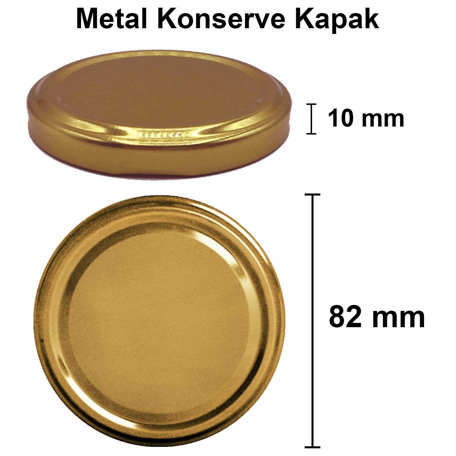 300cc Cam Kavanoz Metal Kapaklı