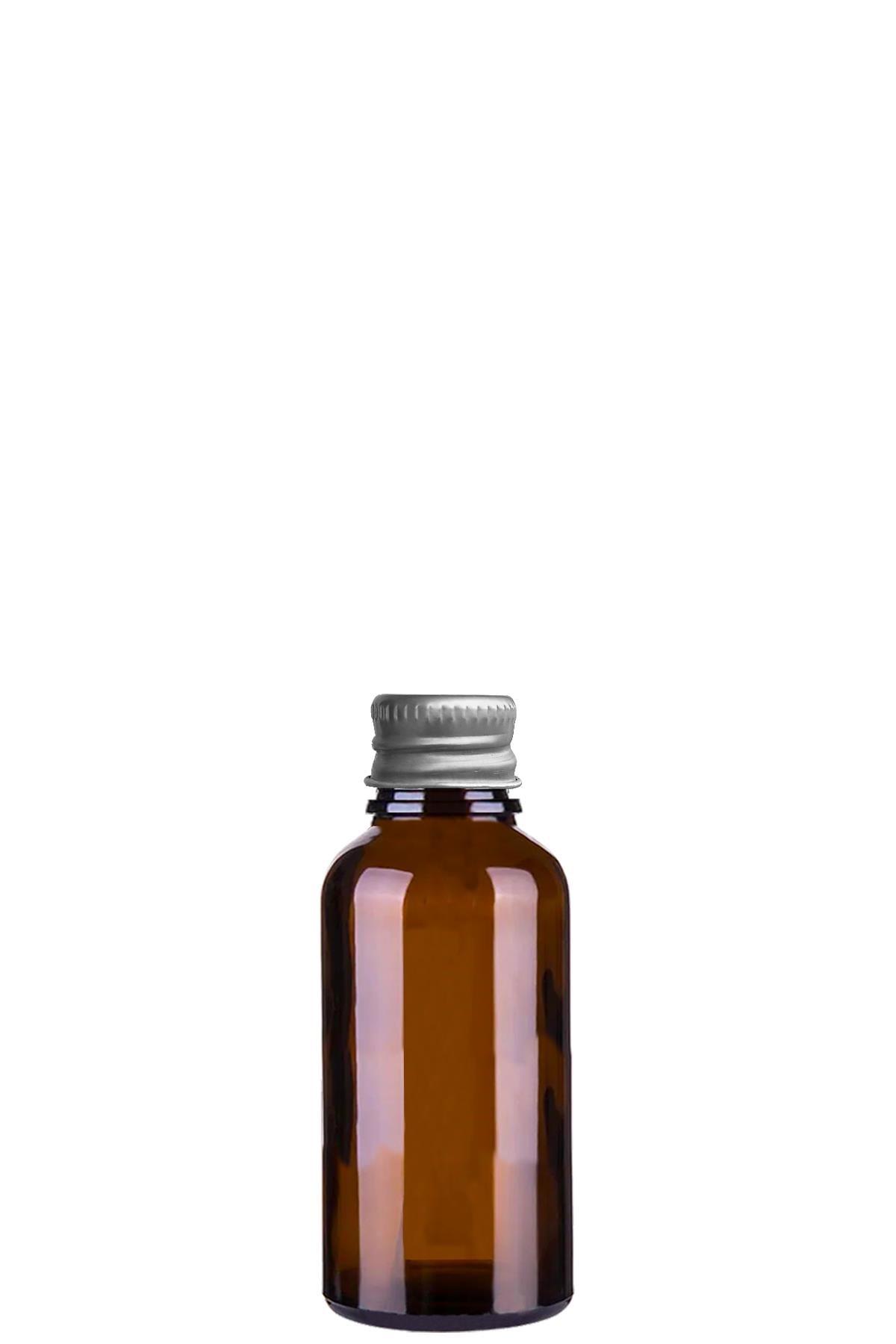 30cc Metal Kapaklı Amber Cam Şişe