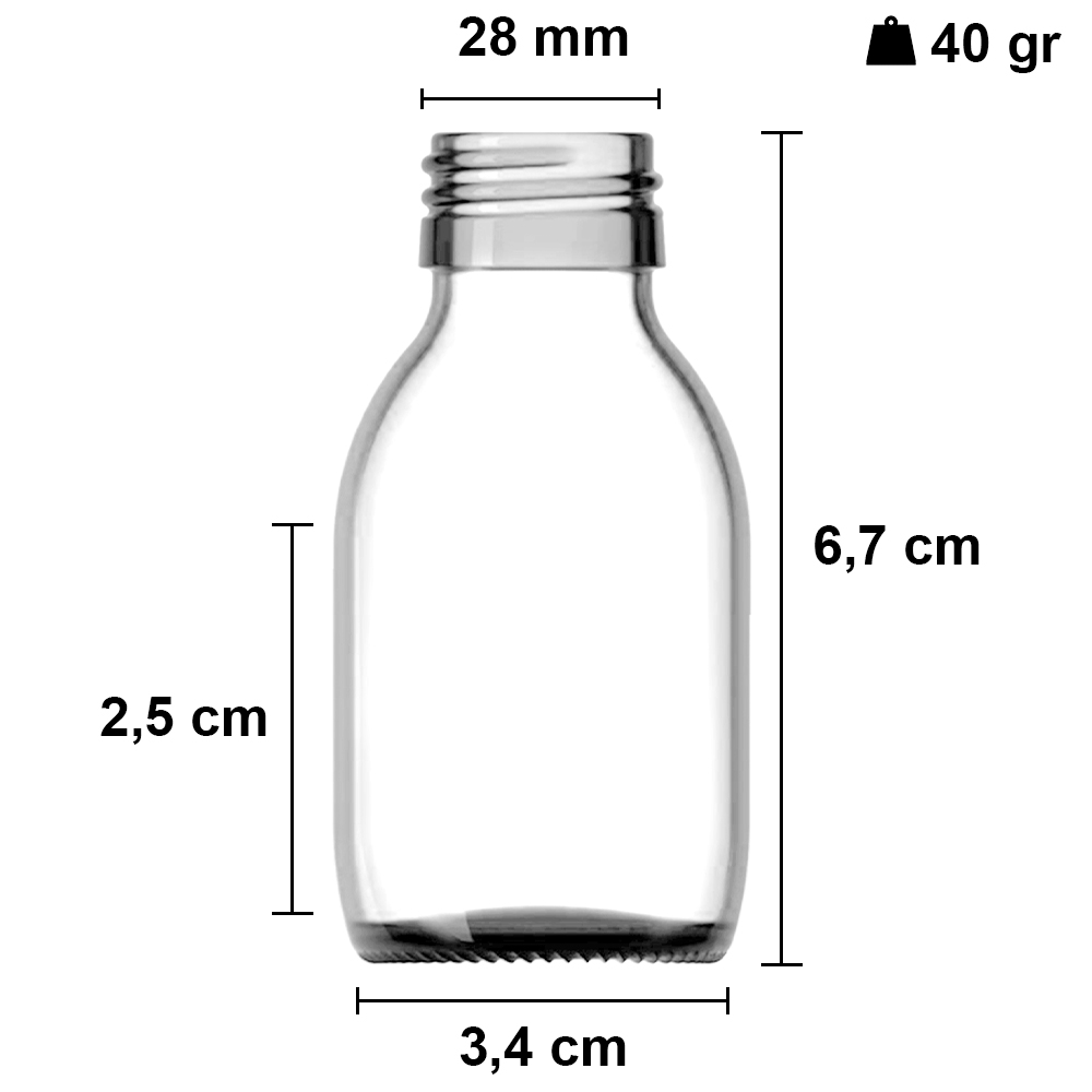 30cc Şeffaf Shot Cam Şişe Kapaklı
