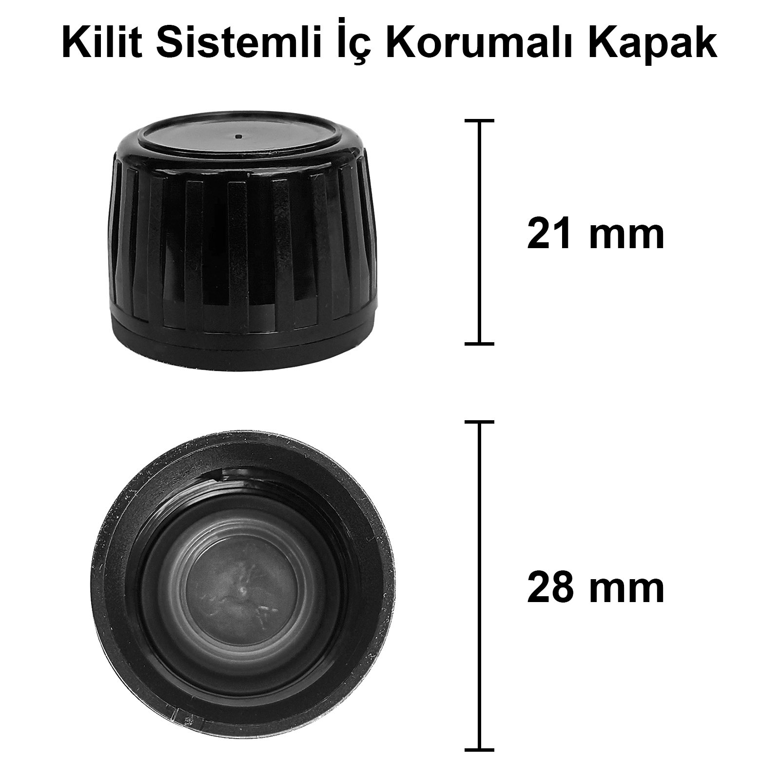 30cc Şeffaf Shot Cam Şişe Kapaklı