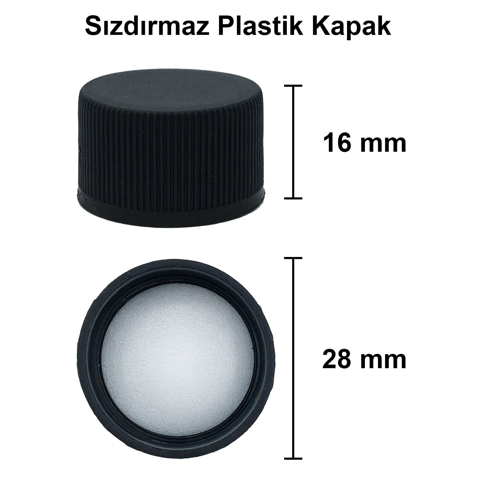 30cc Şeffaf Shot Cam Şişe Kapaklı