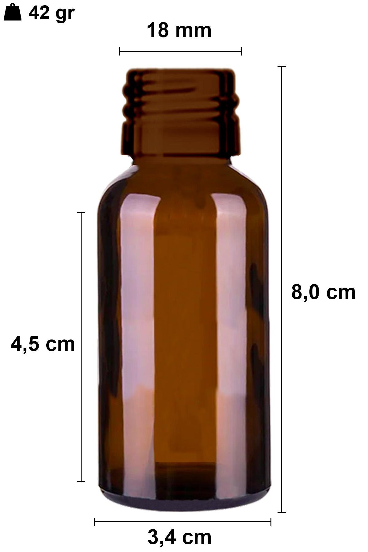30cc Siyah Çelik Roll On Amber Cam Şişe