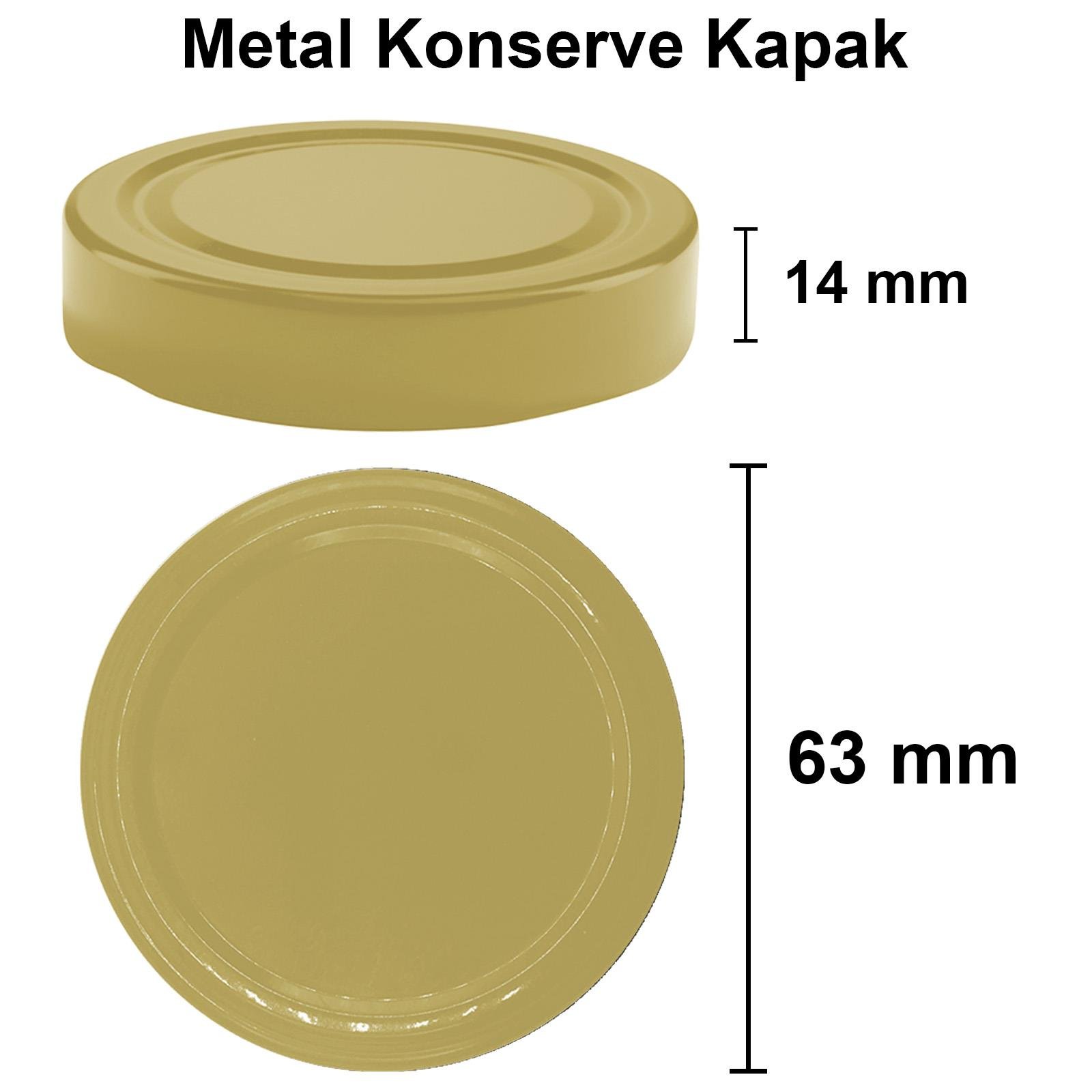 326cc Cam Kavanoz Derin Metal Kapaklı