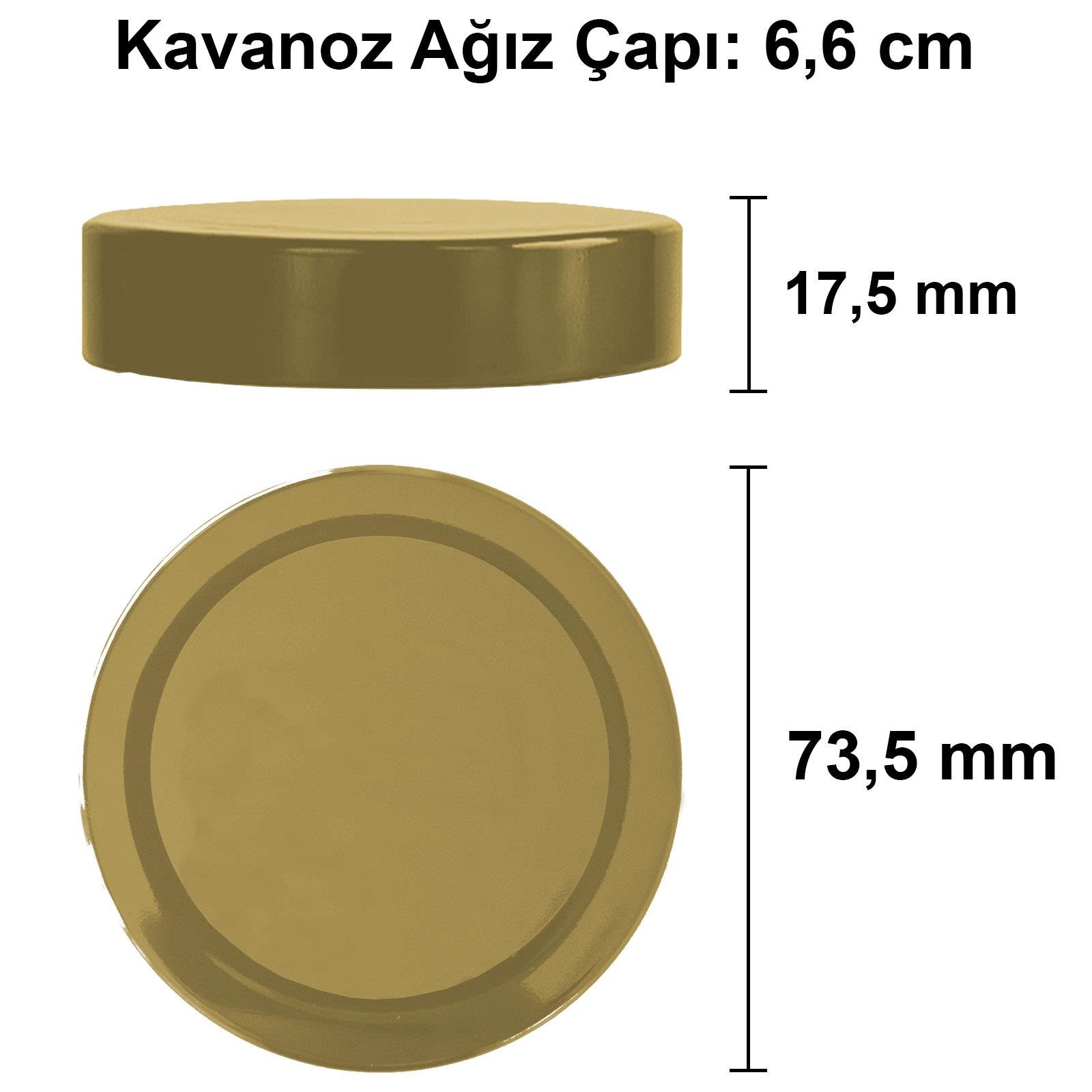 350cc Cam Kavanoz Derin Metal Kapaklı