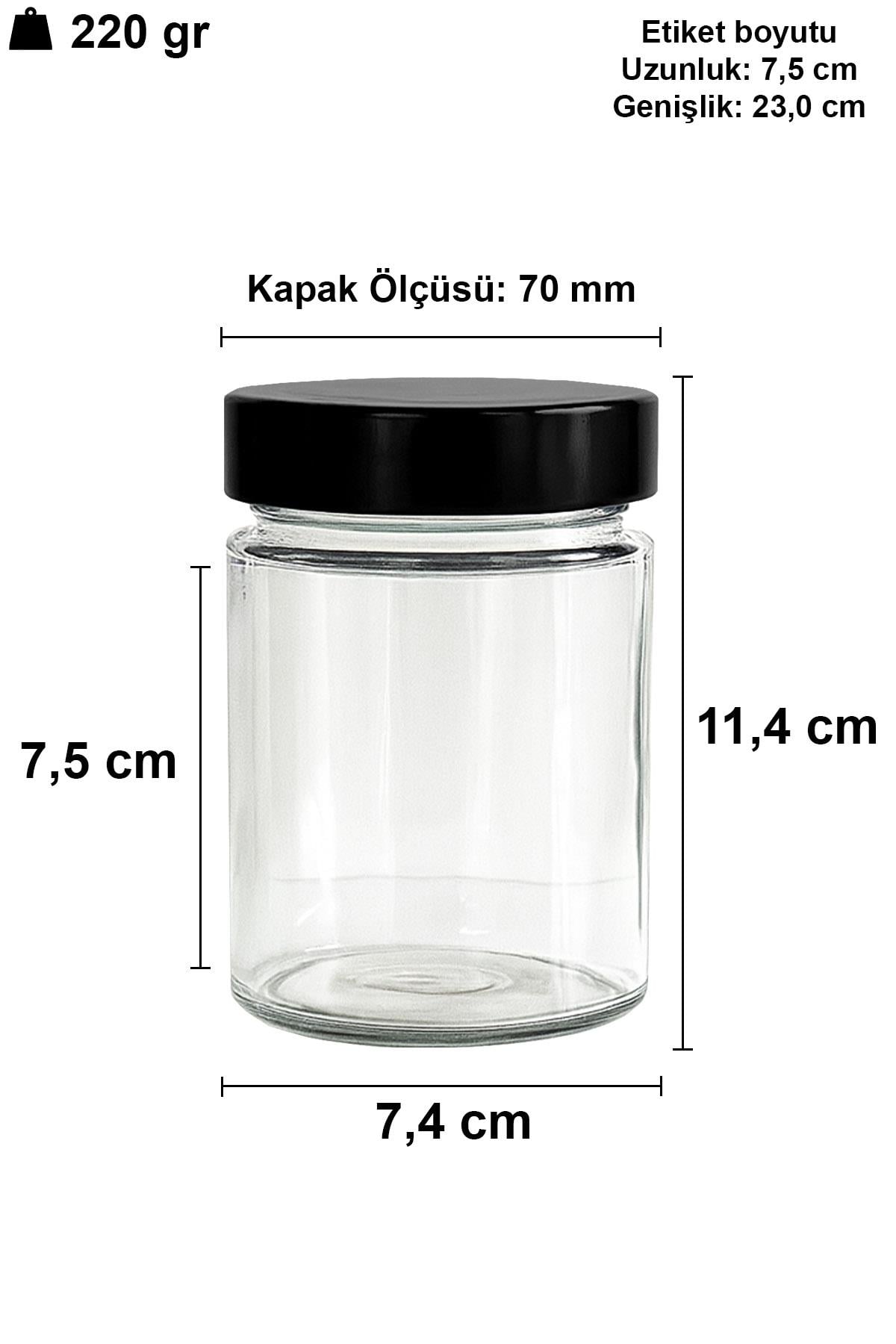350cc Cam Kavanoz Derin Metal Kapaklı