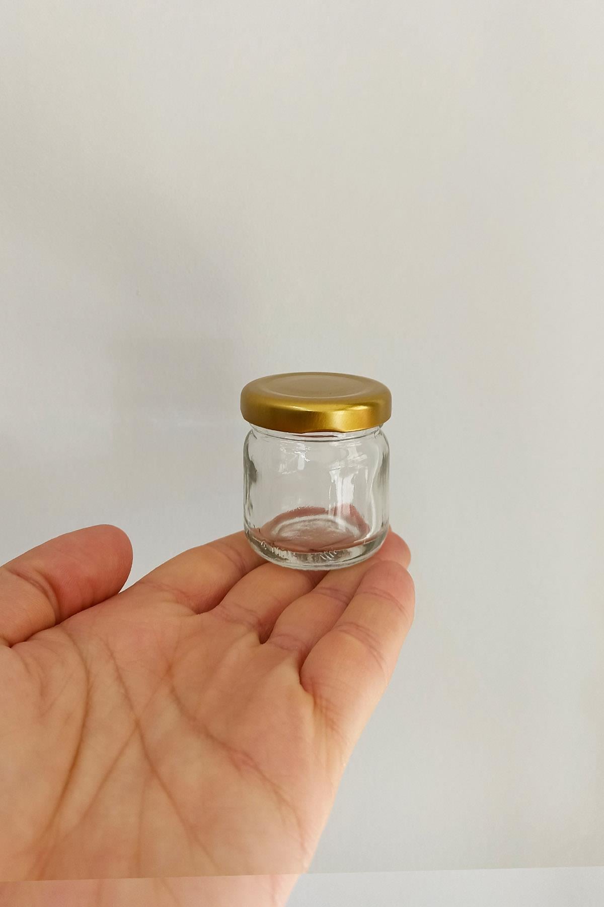 40cc Cam Kavanoz Metal Kapaklı