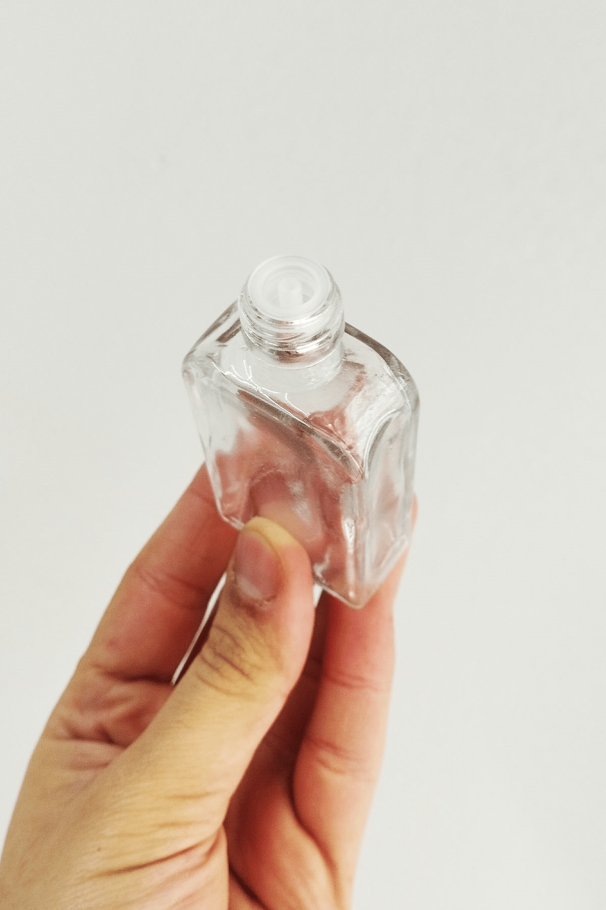 40cc Şeffaf Yassı Cam Şişe Kolonya Tıpalı ve Kapaklı
