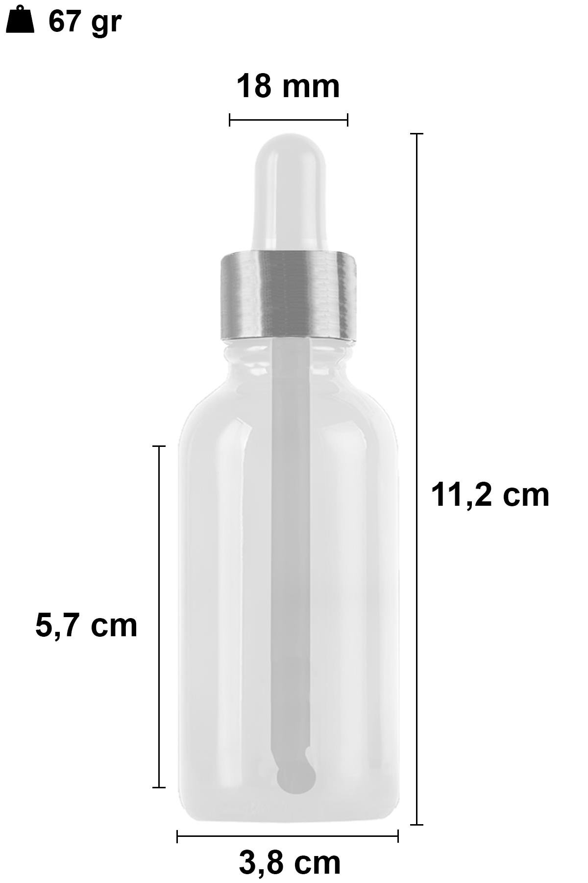 50cc Metal Damlalıklı Şeffaf Cam Şişe