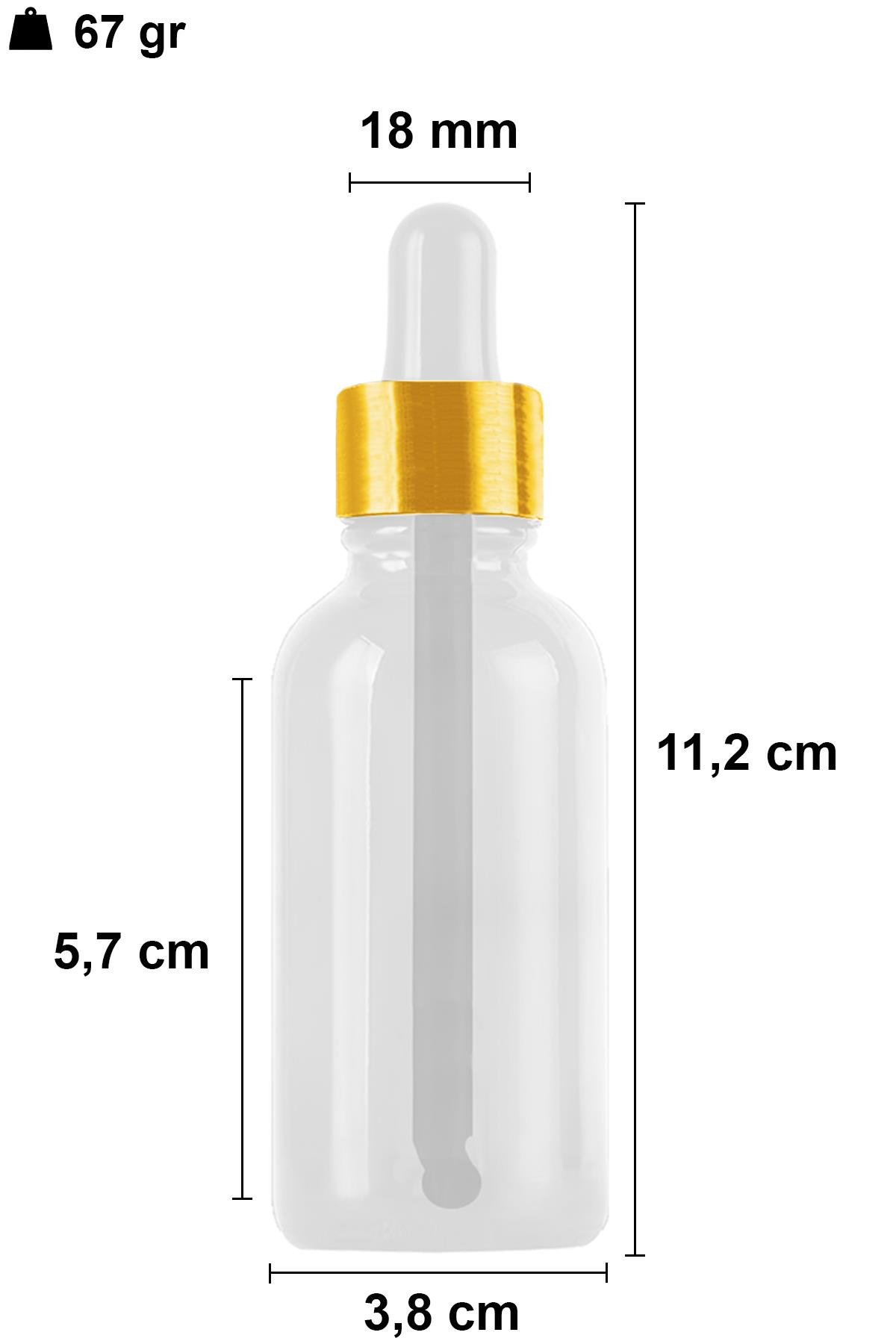 50cc Metal Damlalıklı Şeffaf Cam Şişe