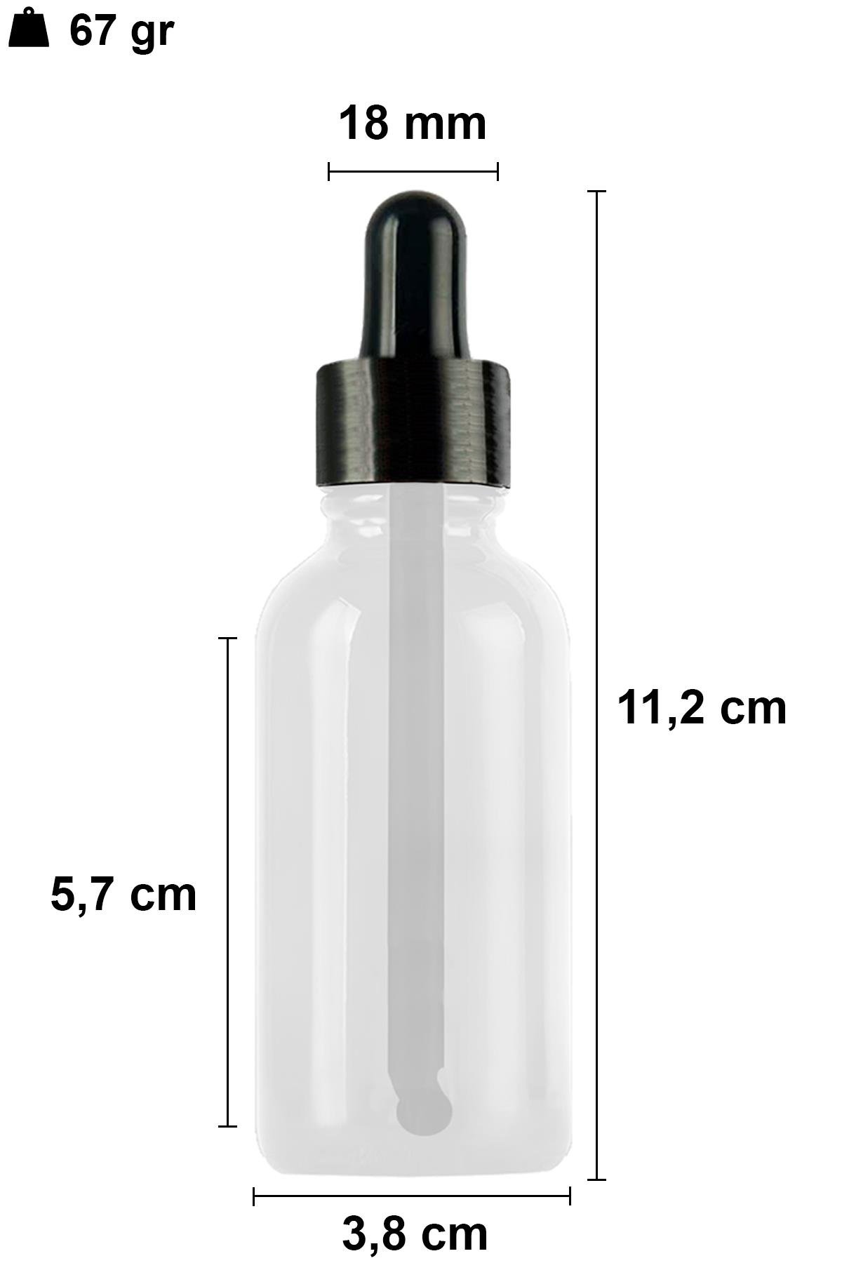 50cc Metal Damlalıklı Şeffaf Cam Şişe