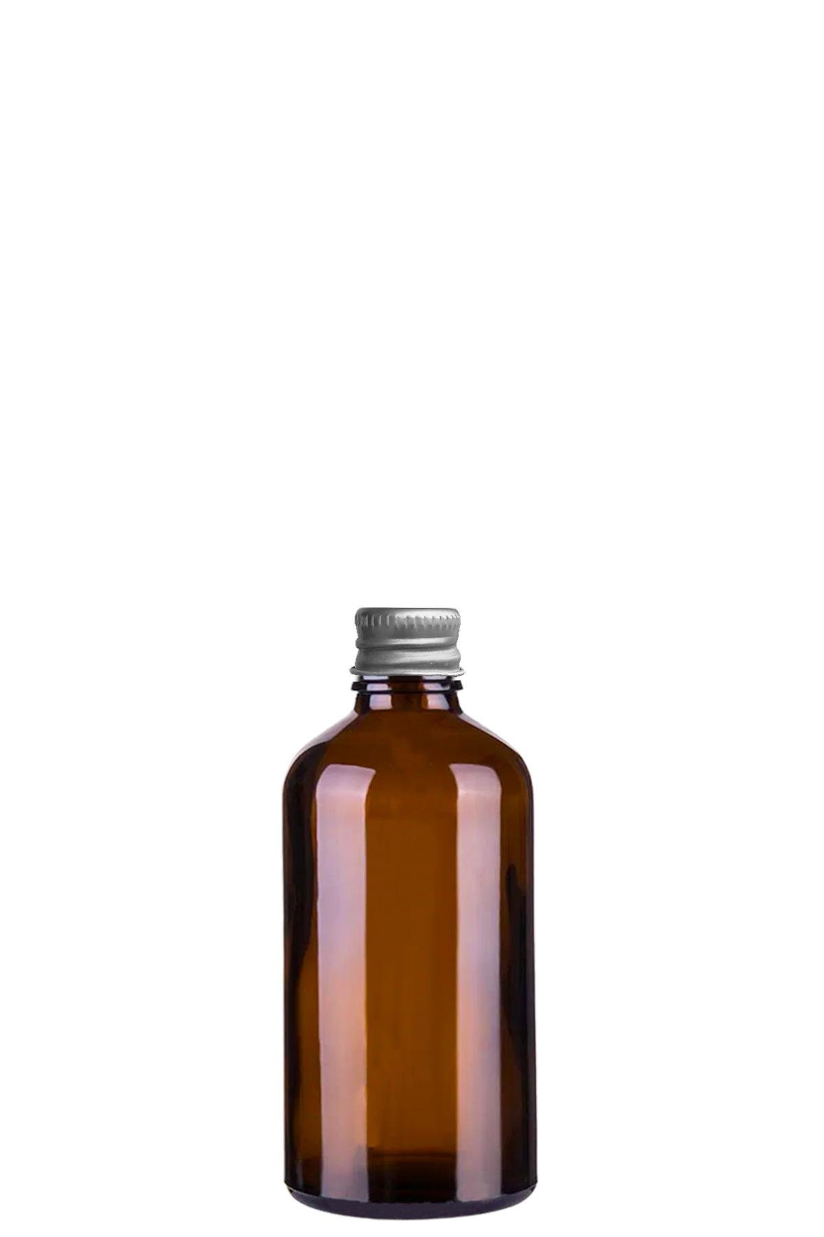 50cc Metal Kapaklı Amber Cam Şişe