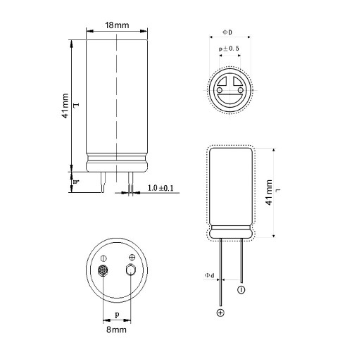50F 2.7V Kondansatör Pil – Süper Kapasitör