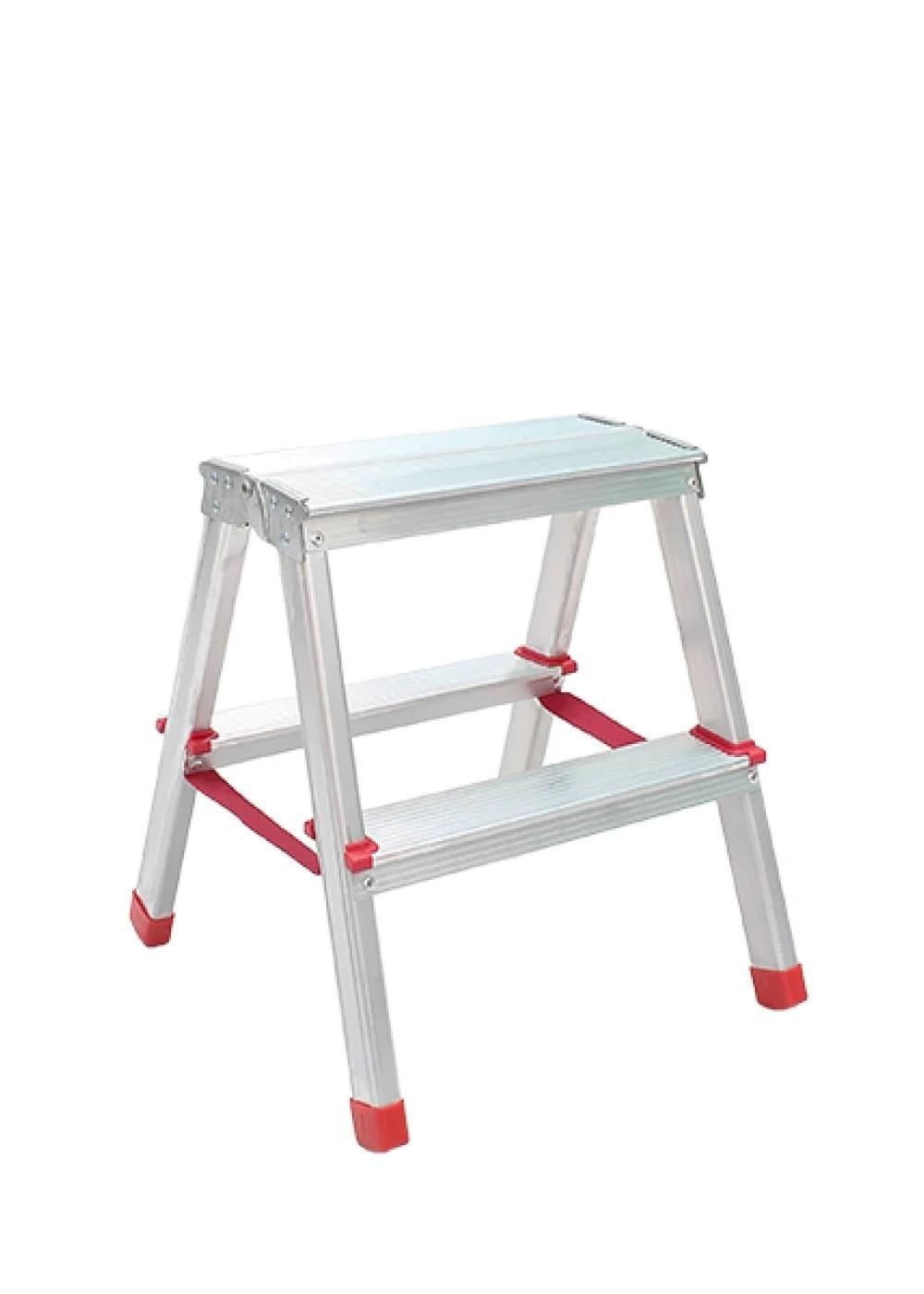 A Tipi 2 Basamaklı Çift Çıkışlı Alüminyum Merdiven 37 Cm