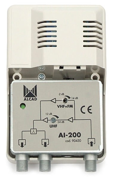 ALCAD AI-200 UHF/VHF Anten Yükselticisi (24 dB)