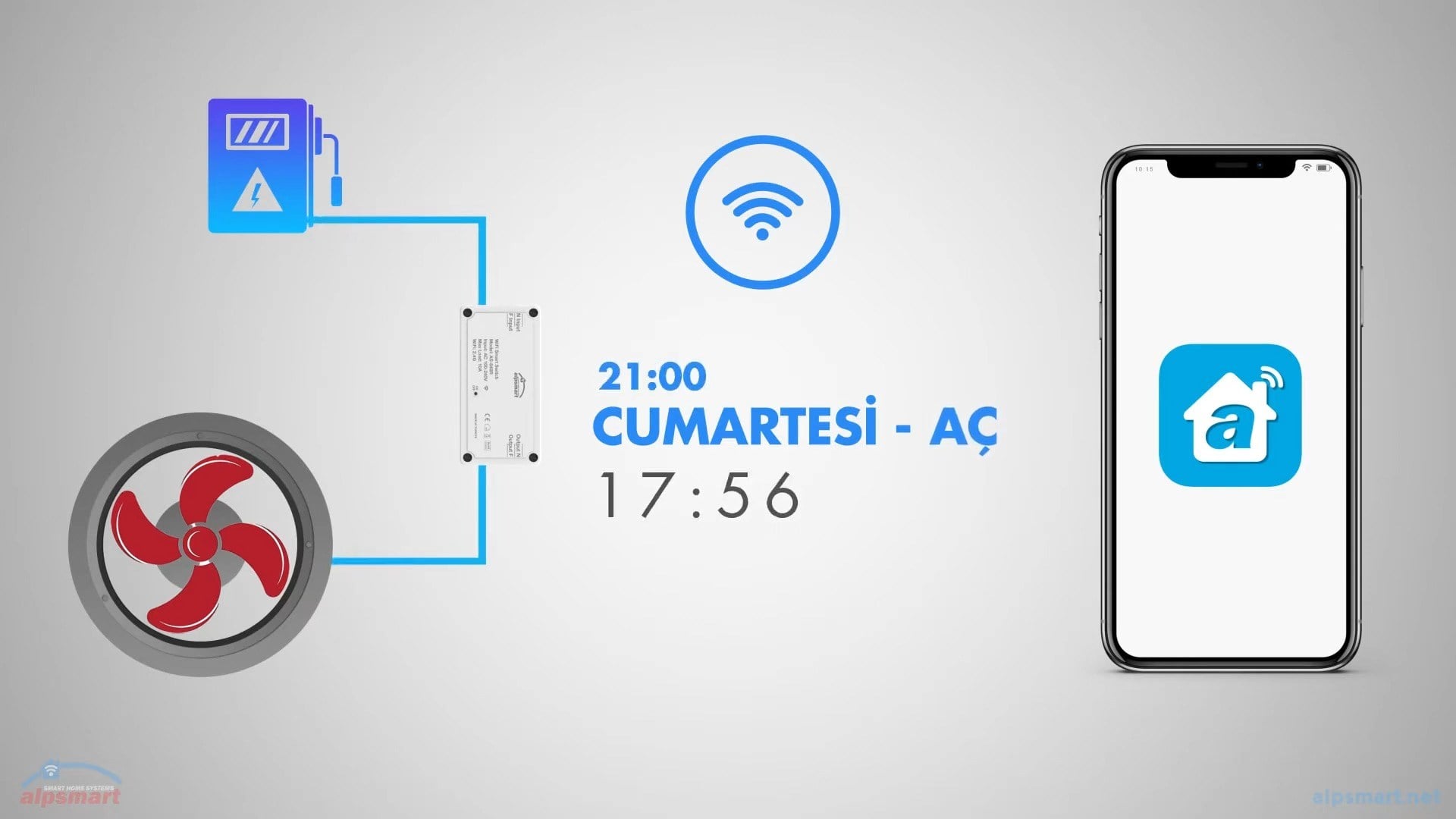 Alpsmart AS-848R-AAkıllı Wi-Fi Ev Rölesi