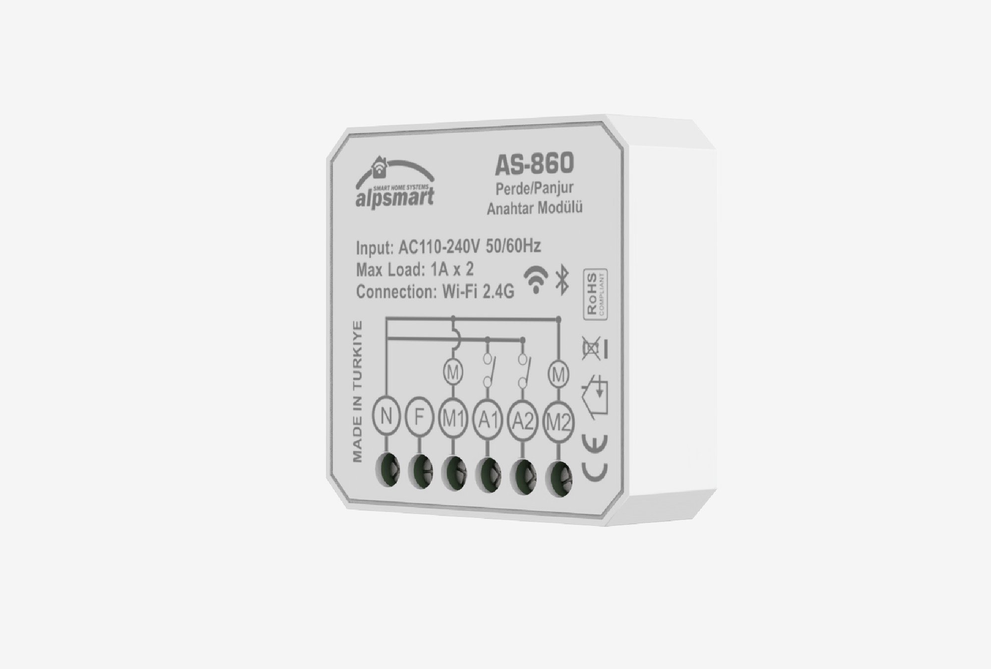 Alpsmart AS-860 Akıllı Wi-Fi Perde / Stor v Panjur Anahtar Modülü