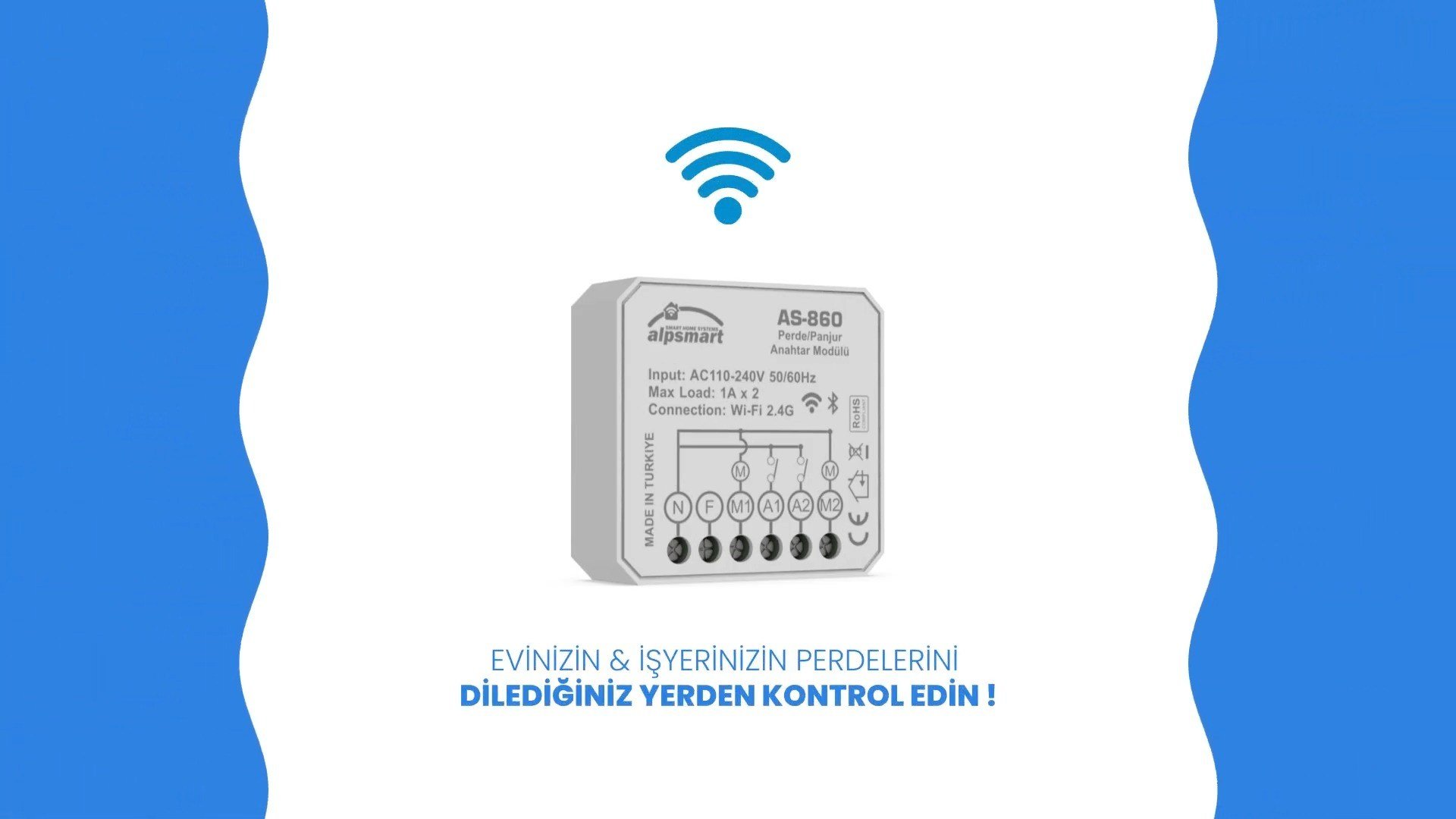 Alpsmart AS-860 Akıllı Wi-Fi Perde / Stor v Panjur Anahtar Modülü