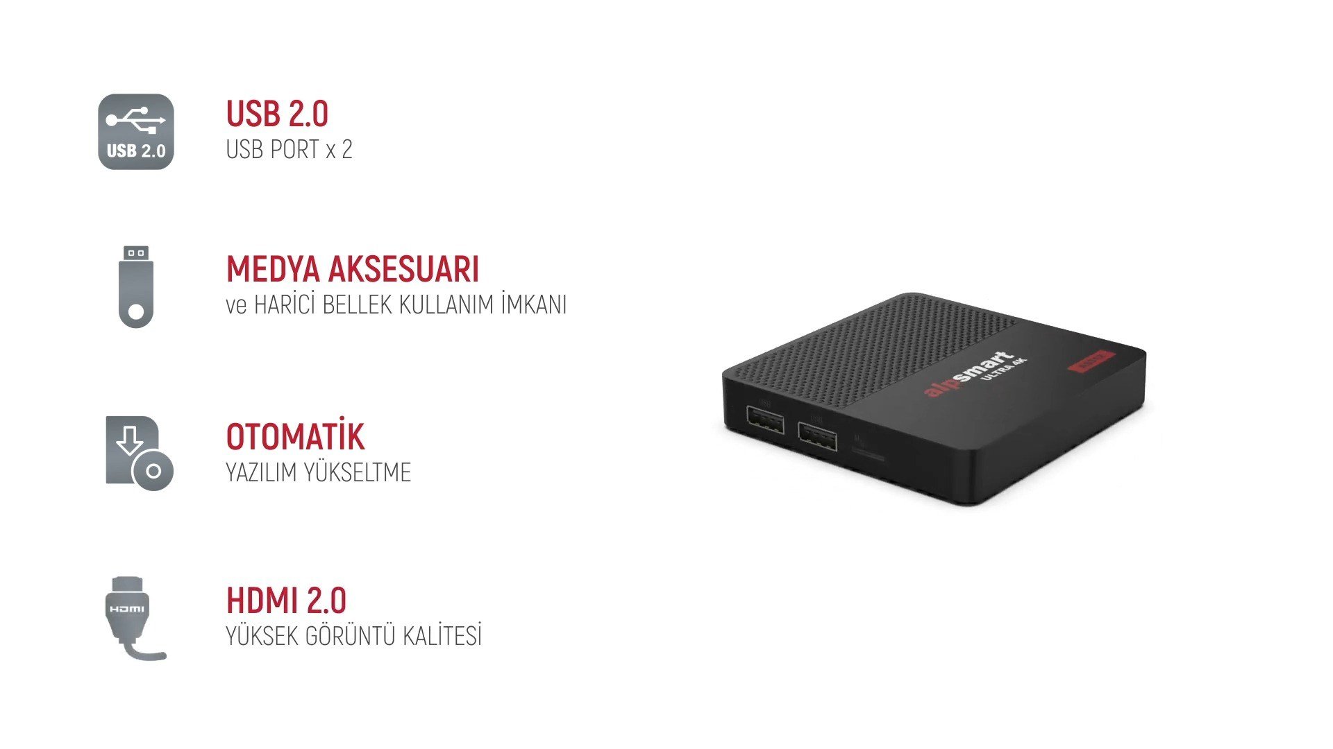 Alpsmart AS512 Android 12 TV Box 2GB RAM / 16GB Hafıza