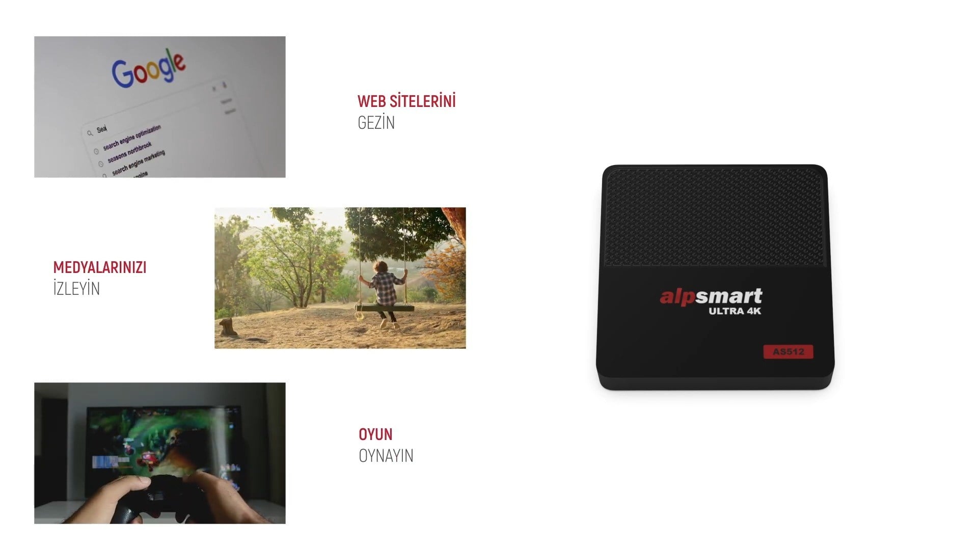 Alpsmart AS512 Android 12 TV Box 2GB RAM / 16GB Hafıza