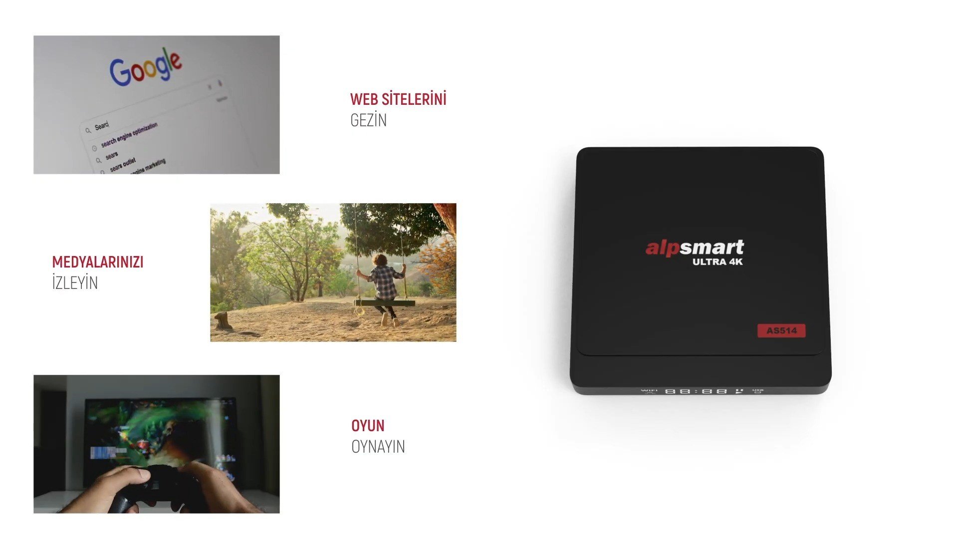 Alpsmart AS514 Android 12 TV Box 4GB RAM / 32GB Hafıza