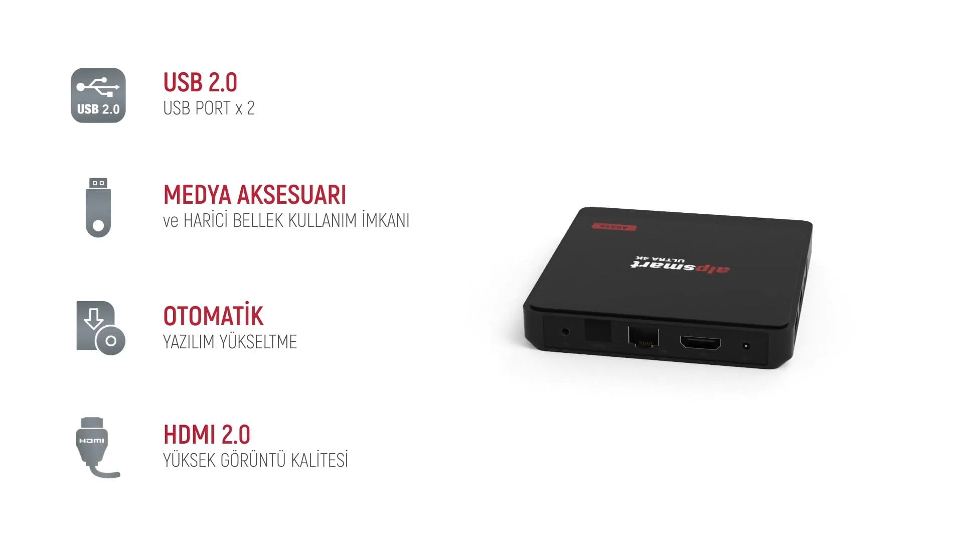 Alpsmart AS514 Android 12 TV Box 4GB RAM / 32GB Hafıza