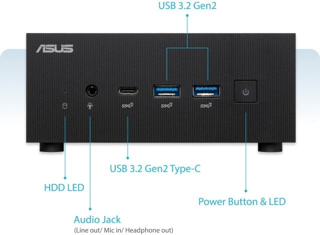 Asus Mini PC PN64-BB3012MD Intel Core i3-1220P Barebone Mini Bilgisayar (RAM ve Disk Dahil Değildir)