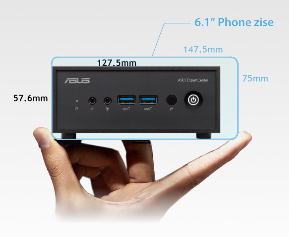 Asus MiniPC PN42-SN004AV N100 4GB 128GB M.2 SSD WIN11PRO  HDMI / DP / VGA / Wi-Fi / Bluetooth / VESA)