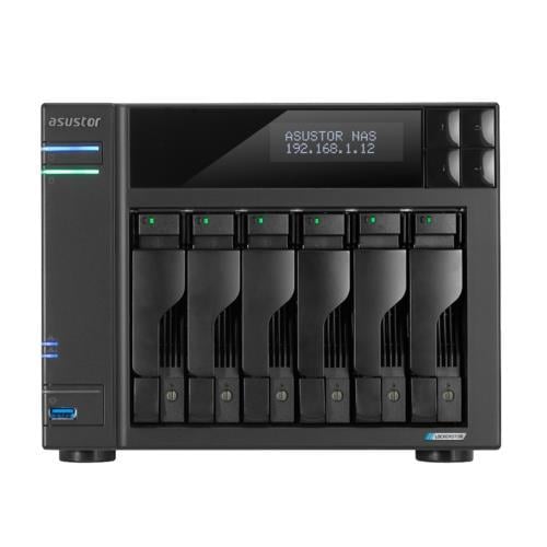ASUSTOR AS6706T 6 Disk Yuvalı NAS | 8GB DDR4, 2.5GbE x2, M.2 NVMe, 6x22TB Destek