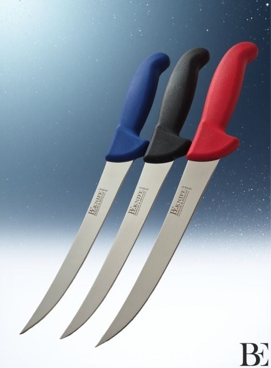 BeKnife Bemiral Bıçak 21 cm Et Açma Doğrama Bıçağı 10154.21 Fibrox Kaymaz Saplı 25mm X 210mm X 2.5mm Siyah