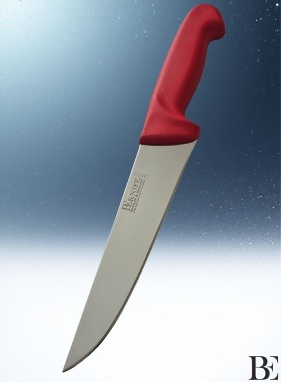 BeKnife Bemiral Bıçak No.3 18 cm 10151.18 Fibrox Kaymaz Saplı Kasap Bıçağı 40mm X 180mm X 3mm Kırmızı