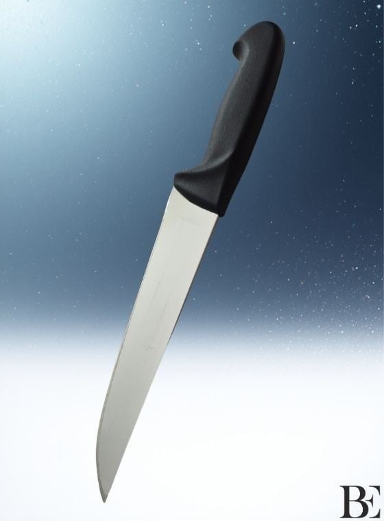 BeKnife Bemiral Bıçak No.4 20 cm 10151.20 Fibrox Kaymaz Saplı Kasap Bıçağı 40mm X 200mm X 3mm Siyah