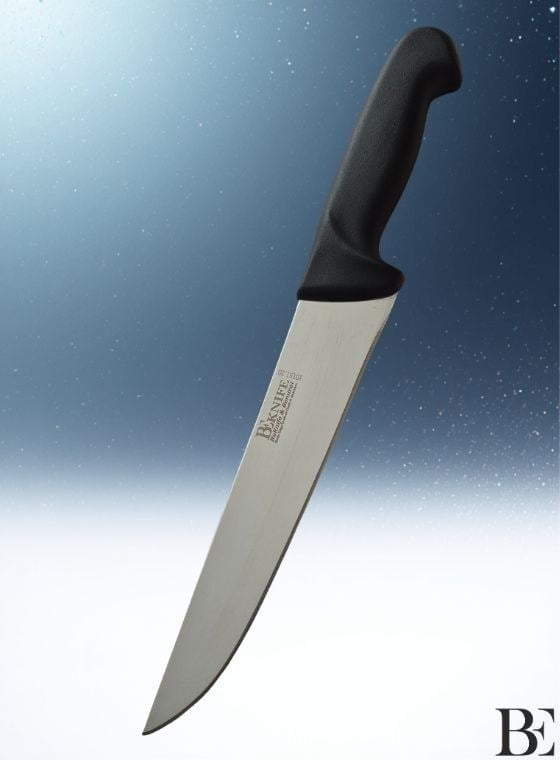 BeKnife Bemiral Bıçak No.4 20 cm 10151.20 Fibrox Kaymaz Saplı Kasap Bıçağı 40mm X 200mm X 3mm Siyah