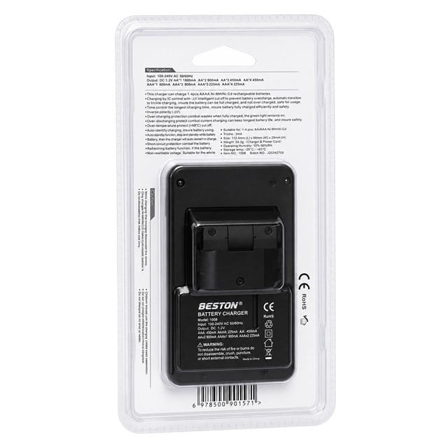 Beston C9012A AA/AAA Ni-MH/Ni-Cd Akıllı Hızlı Pil Şarj Cihazı
