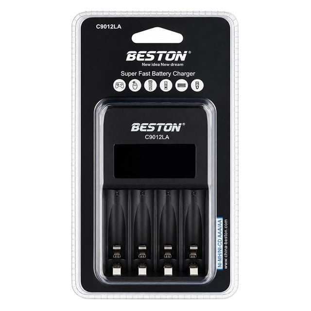 Beston C9012LA AA/AAA 4'lü Ekranlı Hızlı Pil Şarj Cihazı