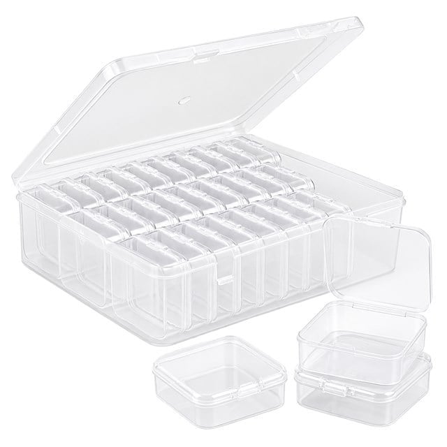 Compaxe P-Serisi 24'lü Plastik Şeffaf Saklama Kutusu (24 Küçük + 1 Büyük Kutulu Set)