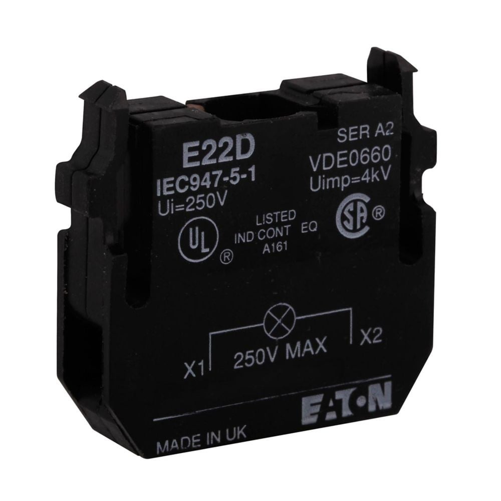 Eaton E22D 22,5 mm E22 Serisi Tam Gerilim Akkor Lamba Ünitesi E22D