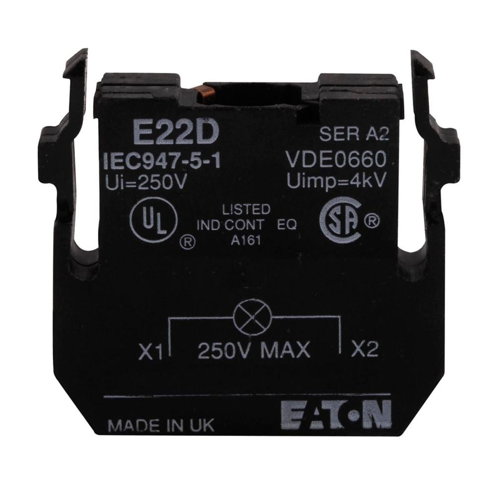 Eaton E22D 22,5 mm E22 Serisi Tam Gerilim Akkor Lamba Ünitesi E22D