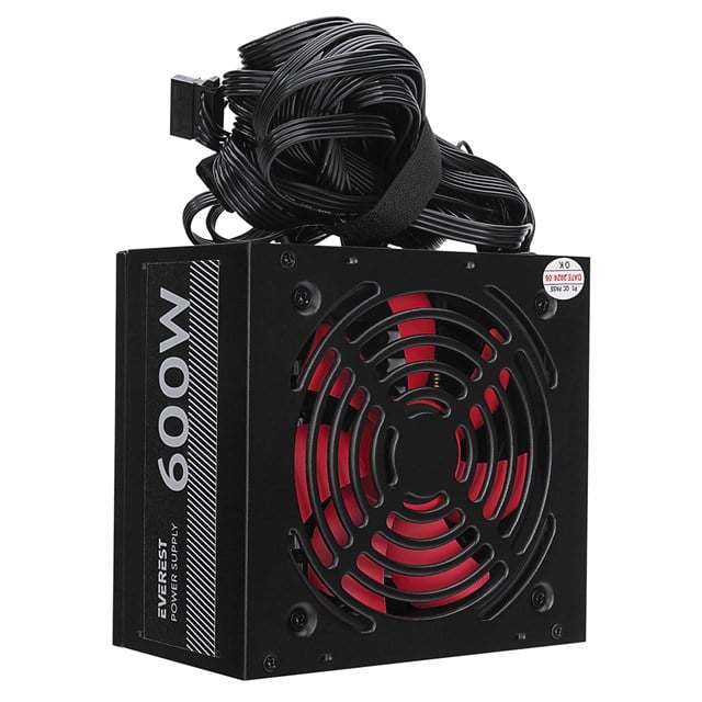 Everest EPS-600A Real 600W 4*SATA 12cm Fanlı Oyuncu PC Destekli Power Supply PSU