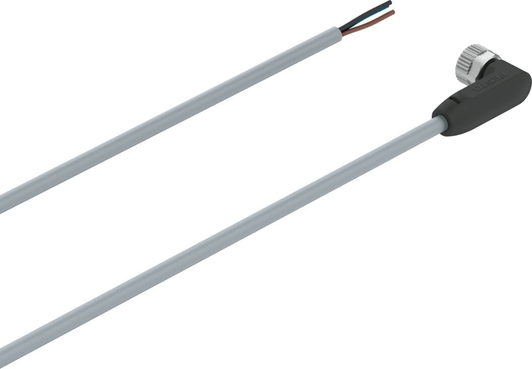 Festo 8078230 NEBA-M8W3-U-2.5-N-LE3 3 Pin M8 Açılı Bağlantı Kablosu 2.5 m 8078230