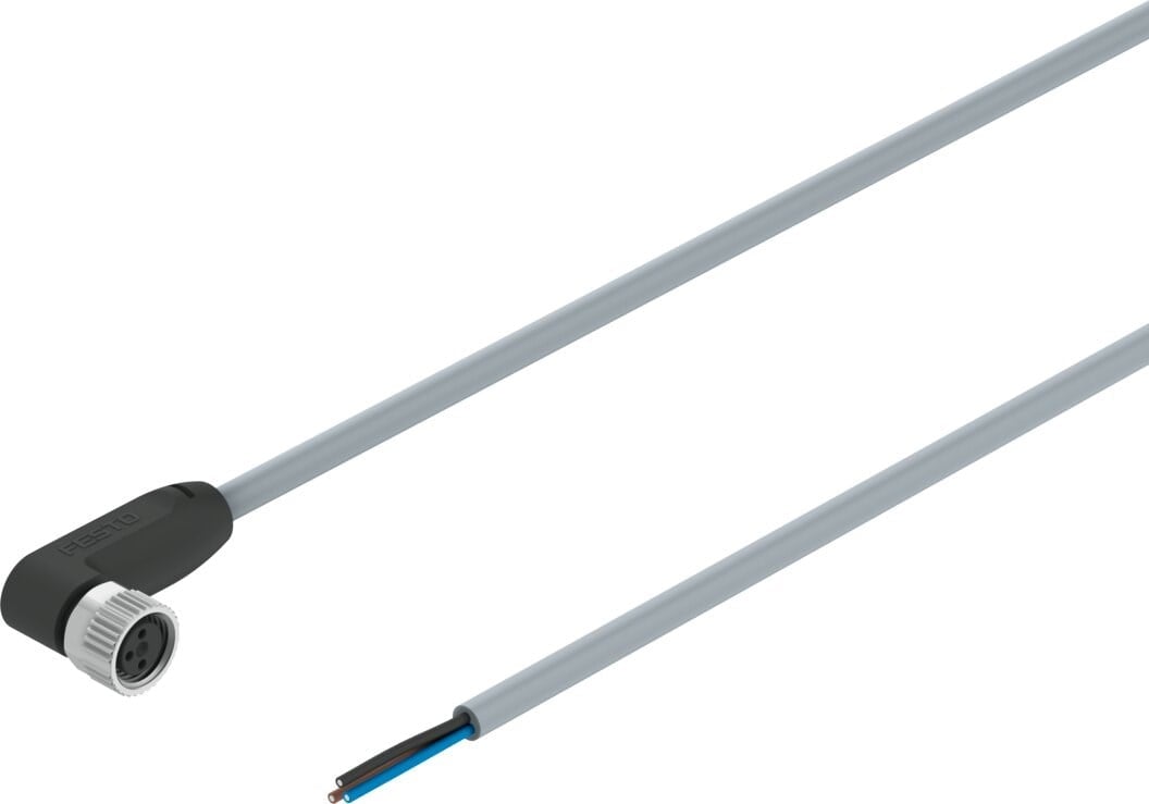 Festo 8078230 NEBA-M8W3-U-2.5-N-LE3 3 Pin M8 Açılı Bağlantı Kablosu 2.5 m 8078230