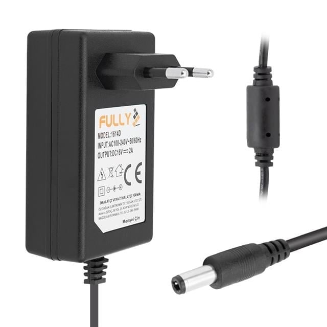Fully O-1614D 16 Volt 2 Amper Power Jacklı Santral Adaptörü 5.5x2.5 Uç