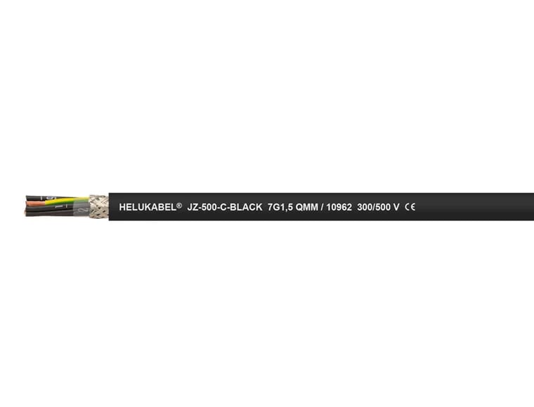 HELUKABEL10934  JZ-500-C Black 2 x 0,5 mm²