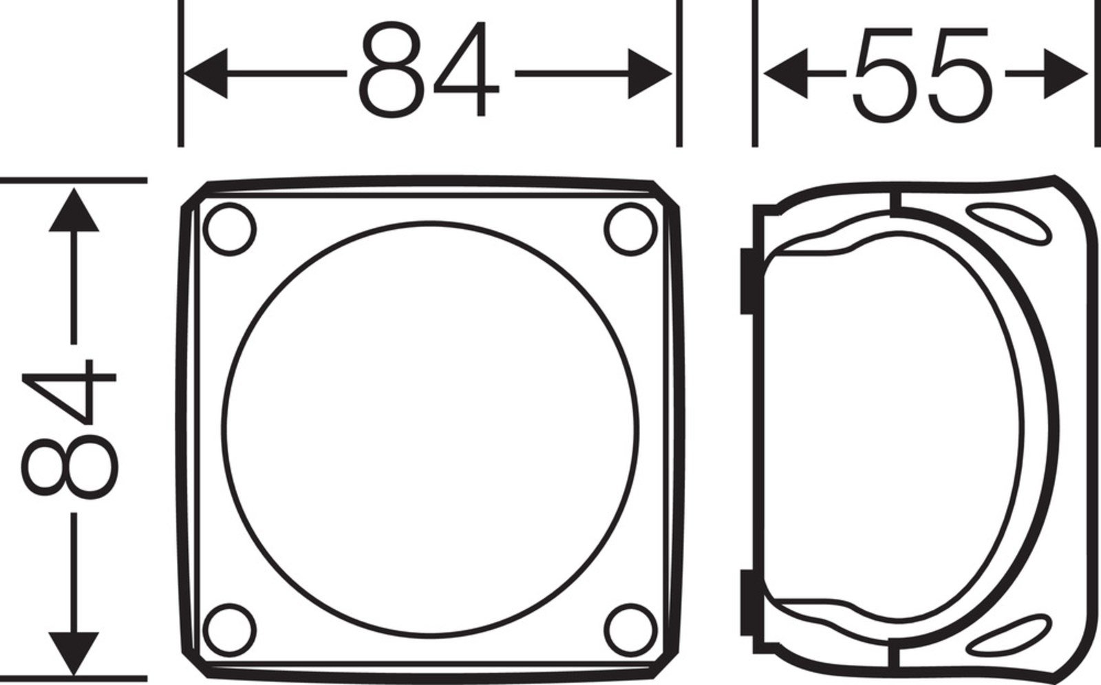 Hensel DK 0100 GZ Klemenssiz Kablo Bağlantı Buatı 84x84x55 mm IP66 1000 V DK 0100 GZ