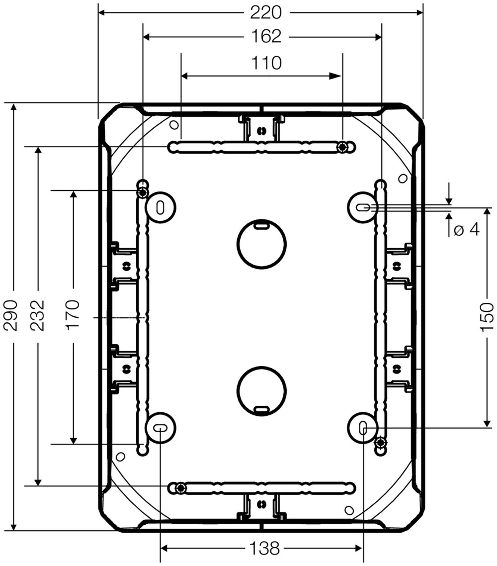 Hensel DK 3500 G Klemenssiz Kablo Bağlantı Buatı 225x295x122 mm IP66 1000 V DK 3500 G