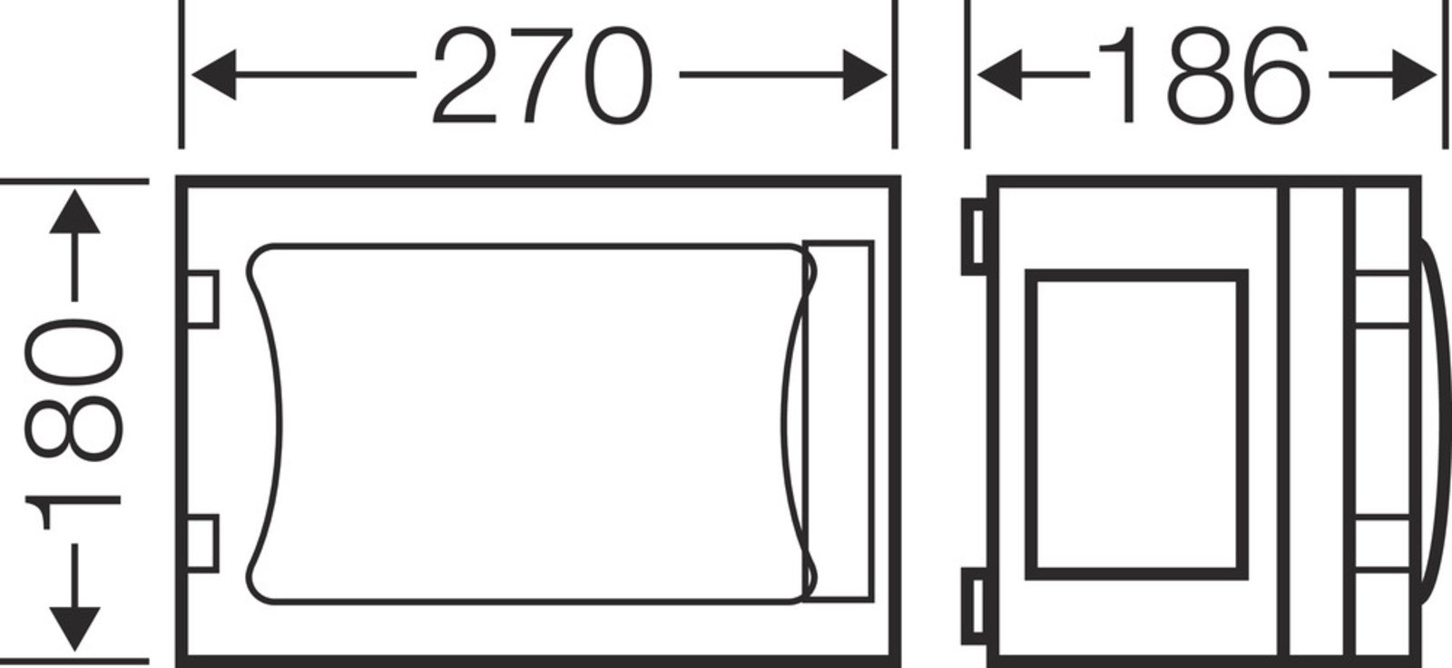 Hensel FP 0140 Boş Pano 180x270x186 mm FP 0140